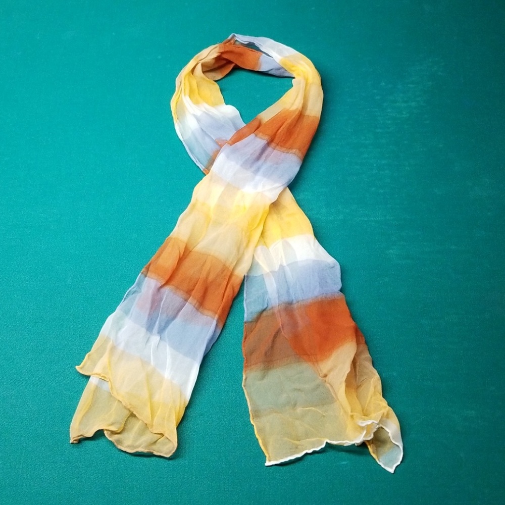 Multicolored Chiffon Scarf